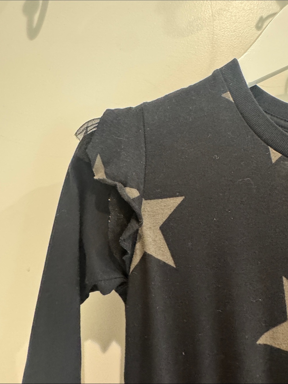 nununu Girls Star Multi Layered Black Dress size 6-7 - Picture 7 of 12